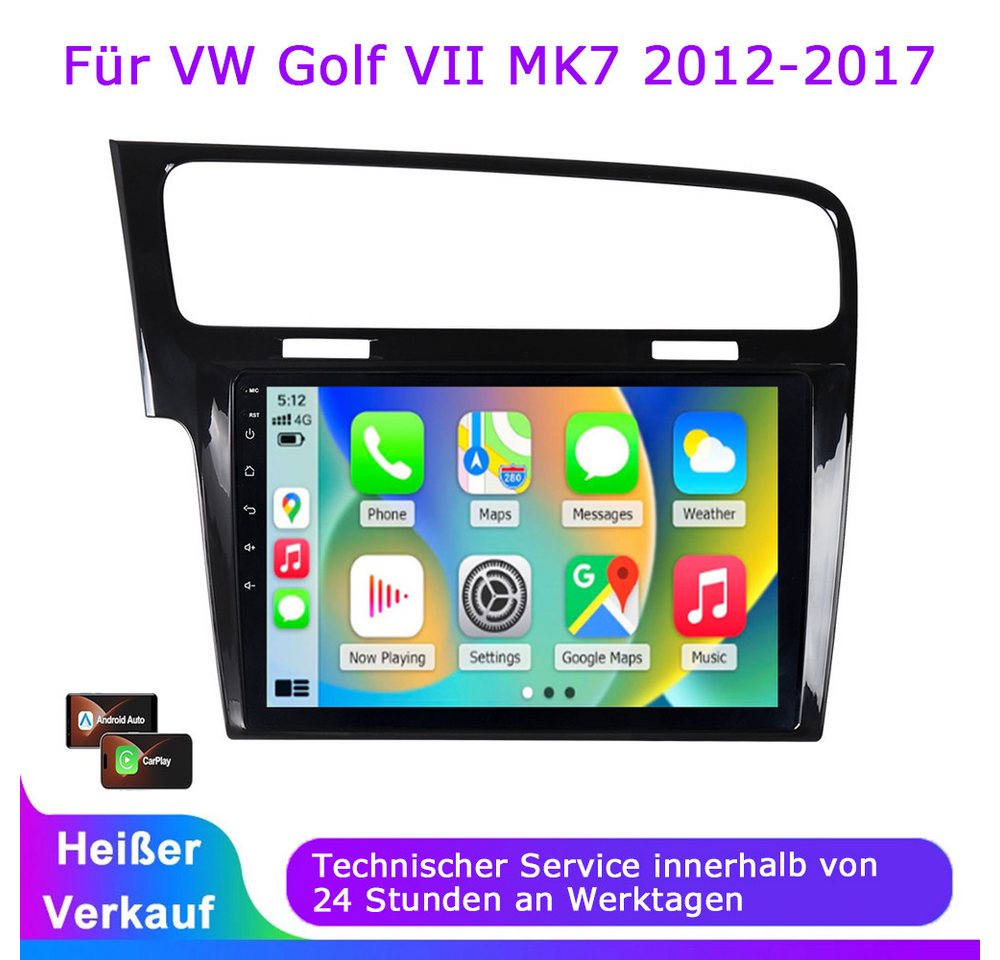 A-Sure 10.1" Für VW Golf 7 VII MK7 2012-2017 4+64GB RDS DSP Navi 1280*800 IPS Autoradio (Digitalradio (DAB), UI Theme, SWC, Canbus) Bild 4