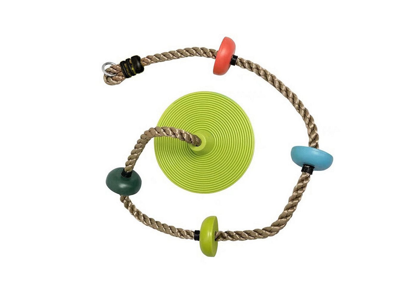 Loggyland Kletterseil Kletterseil mit Knoten und Tellerschaukel – Outdoor-Seil für Kinder, ideal für Schaukelgestell und Spielturm Bild 2