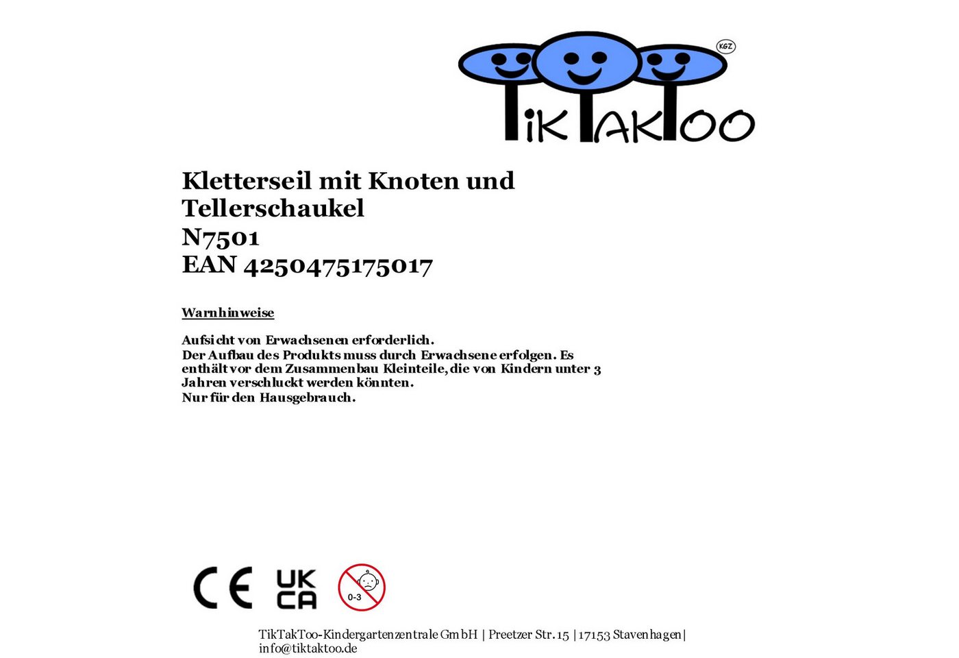 Loggyland Kletterseil Kletterseil mit Knoten und Tellerschaukel – Outdoor-Seil für Kinder, ideal für Schaukelgestell und Spielturm Bild 3