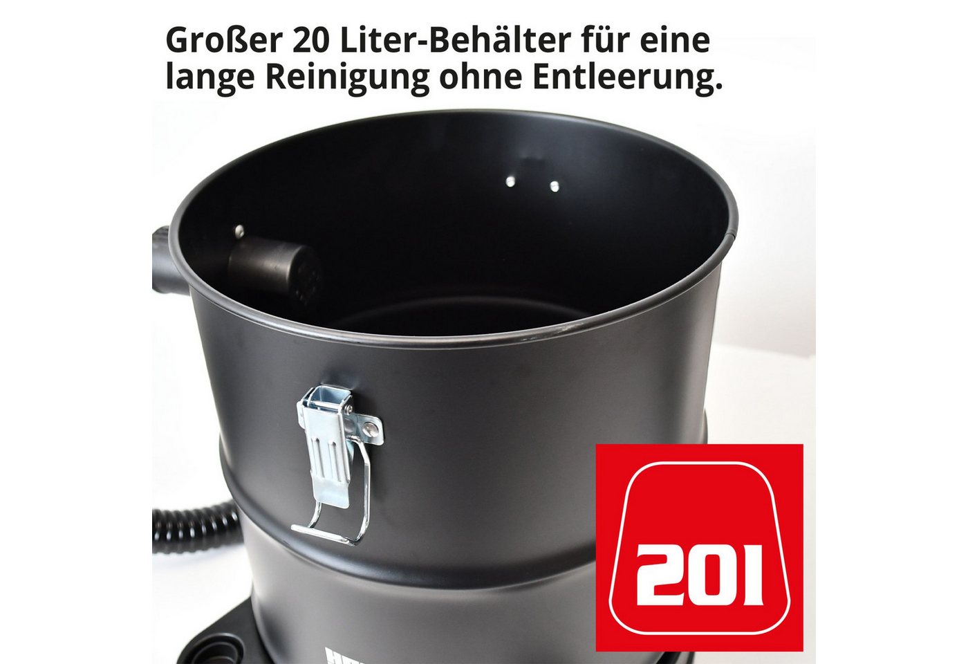 Hecht Aschesauger 22E Kaminsauger mit Filterklopfer für Ofen & Grill, 1200 W, Metallbehälter, staubarm und handlich Bild 4