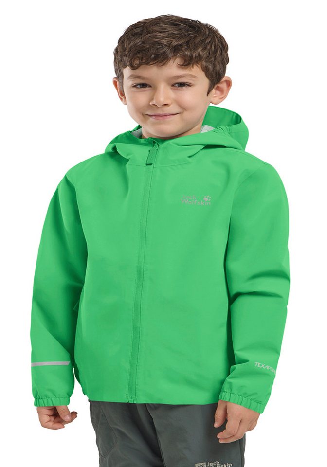 Jack Wolfskin Outdoorjacke FLAZE JACKET K leichte Allwetterjacke für Kinder, wasser- und winddicht