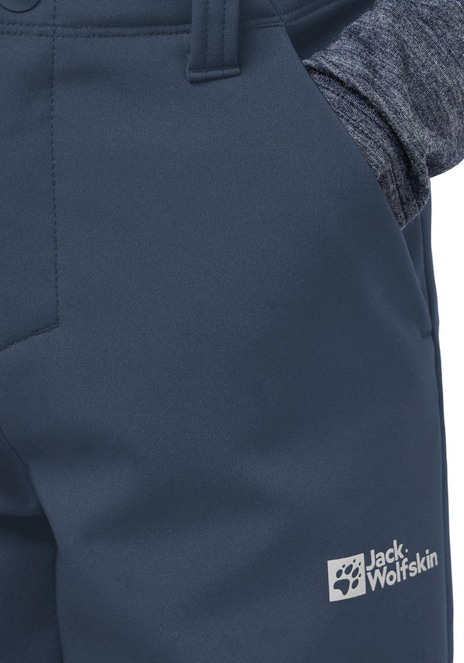 Jack Wolfskin Softshellhose FOURWINDS PANTS K Kinderhose, wind- und wasserabweisend, atmungsaktiv