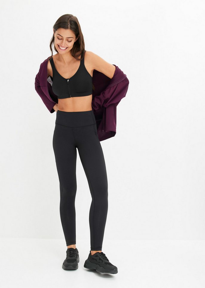bonprix Funktionsleggings weiches Material, doppelter Taillenbund, Skinny Fit Bild 2