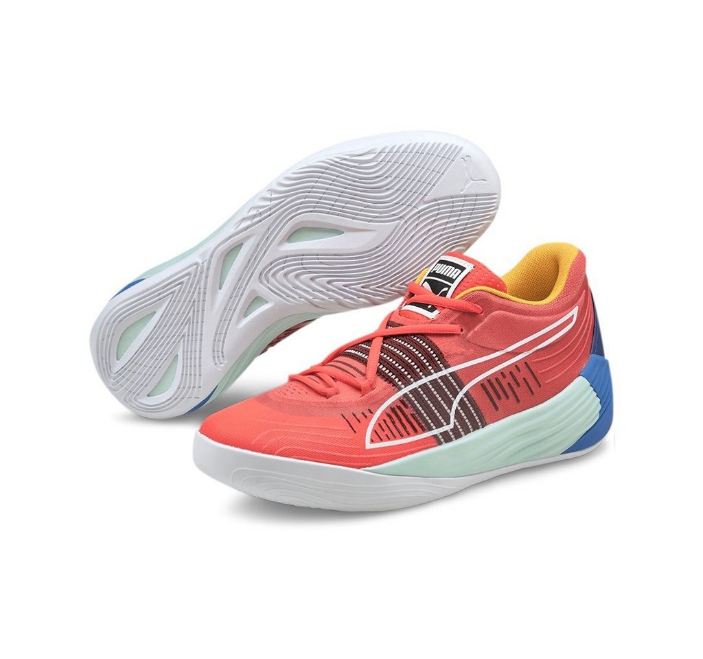 PUMA Hallen-Indoorschuhe Fusion Nitro rot/bunt Herren Badmintonschuh Bild 3
