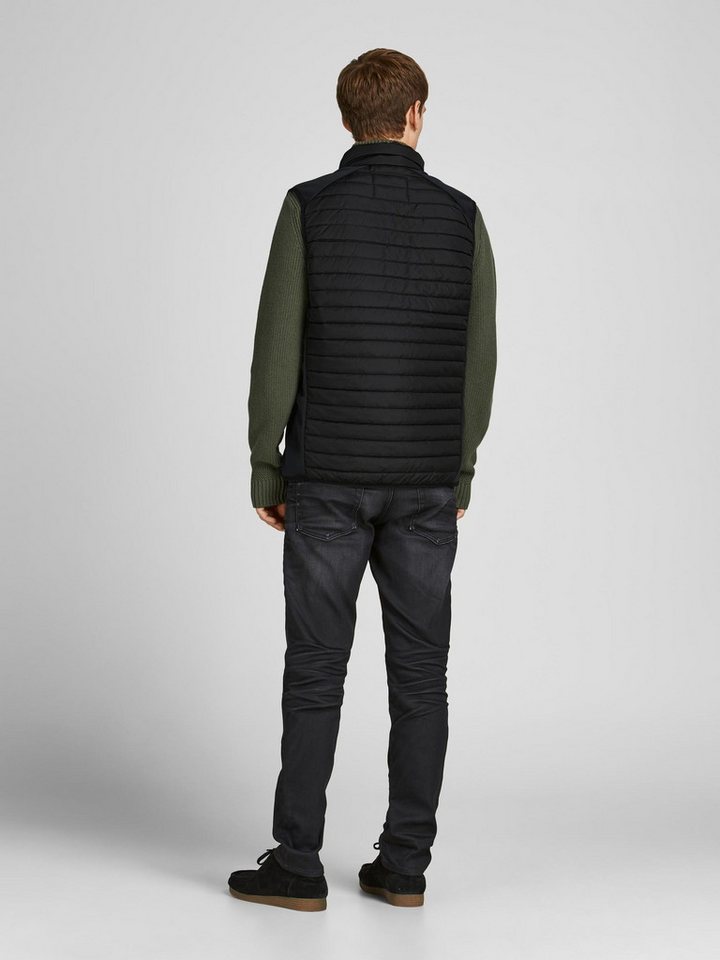 Jack & Jones Funktionsweste Stepp Übergangs ohne Ärmel JJEMULTI für Herren Recyceltes Material nachhaltig Regulär geschnitten Fit unifarben