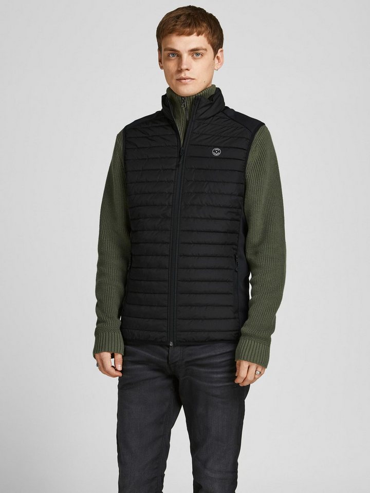 Jack & Jones Funktionsweste Stepp Übergangs ohne Ärmel JJEMULTI für Herren Recyceltes Material nachhaltig Regulär geschnitten Fit unifarben Bild 5