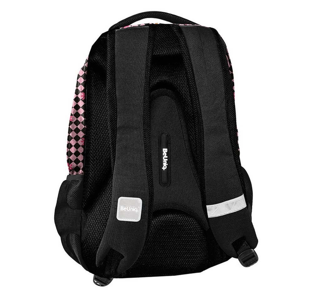 PASO Schulrucksack (Schulset, 5-tlg), Gitter Mega Set 5-teilig – Rosa Bild 2