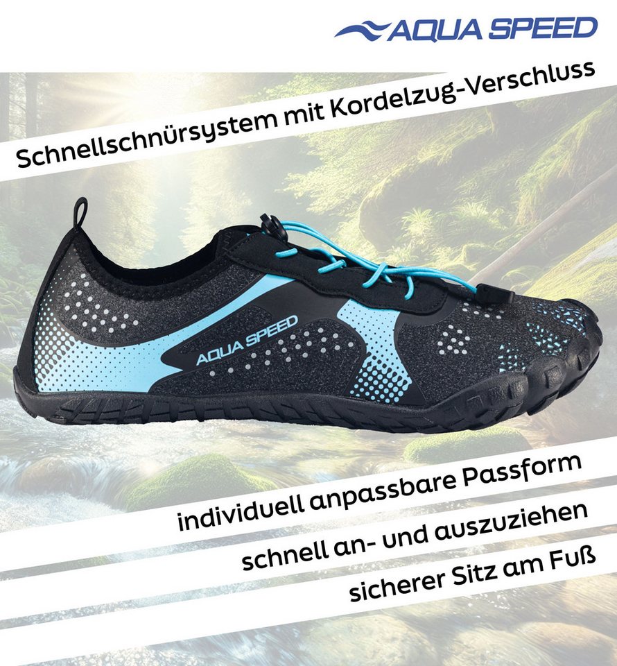 Aqua Speed Nautilus Strandschuhe Gr. 46 – Hellblau + Mikrofaserhandtuch Wasserschuh (Aqua Sneaker mit Schnellverschluss – flexibel & rutschfest) Kein Schwitzen, kein Reiben – ideal für Barfußfreunde Bild 3