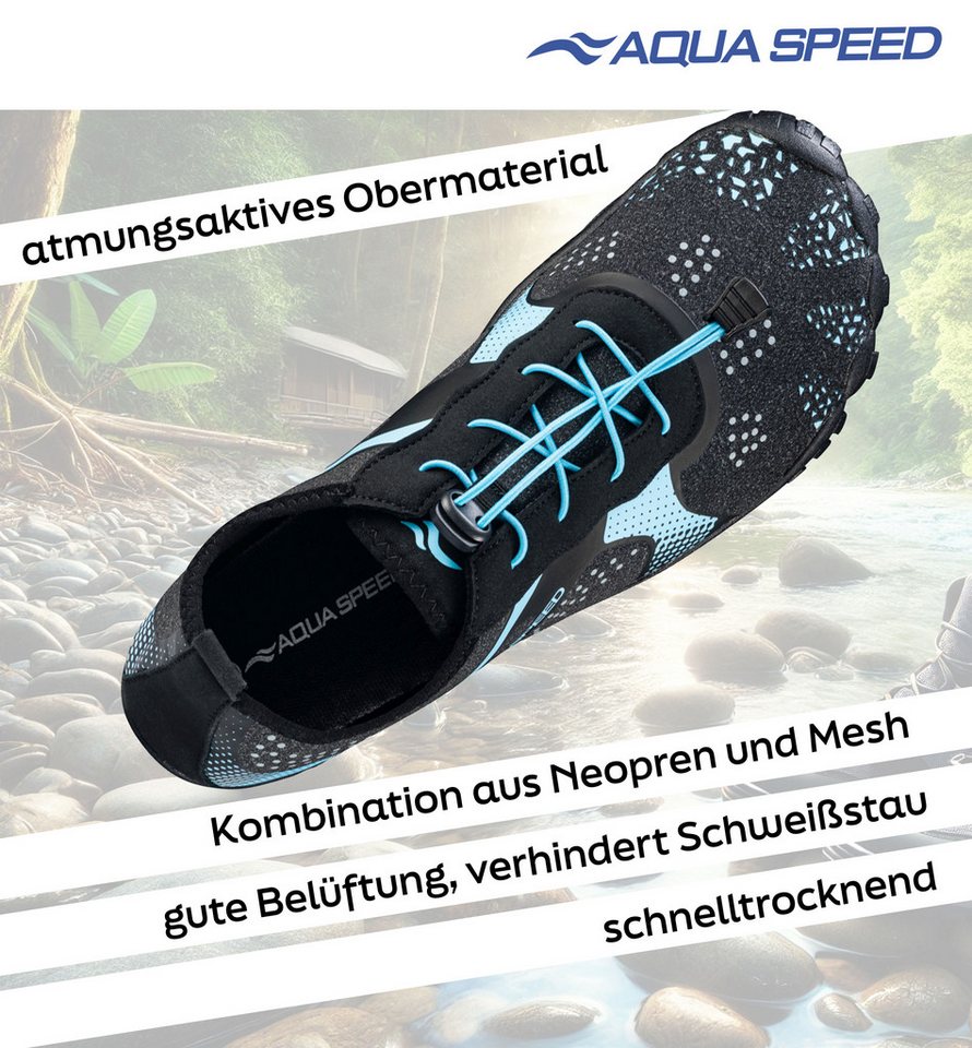 Aqua Speed Nautilus Strandschuhe Gr. 46 – Hellblau + Mikrofaserhandtuch Wasserschuh (Aqua Sneaker mit Schnellverschluss – flexibel & rutschfest) Kein Schwitzen, kein Reiben – ideal für Barfußfreunde Bild 5