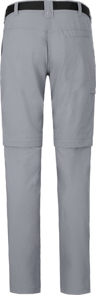 Bergson Outdoorhose BENNETT Zipp-Off (slim) Damen Wanderhose, vielseitig, pflegeleicht, Langgrößen, hellgrau