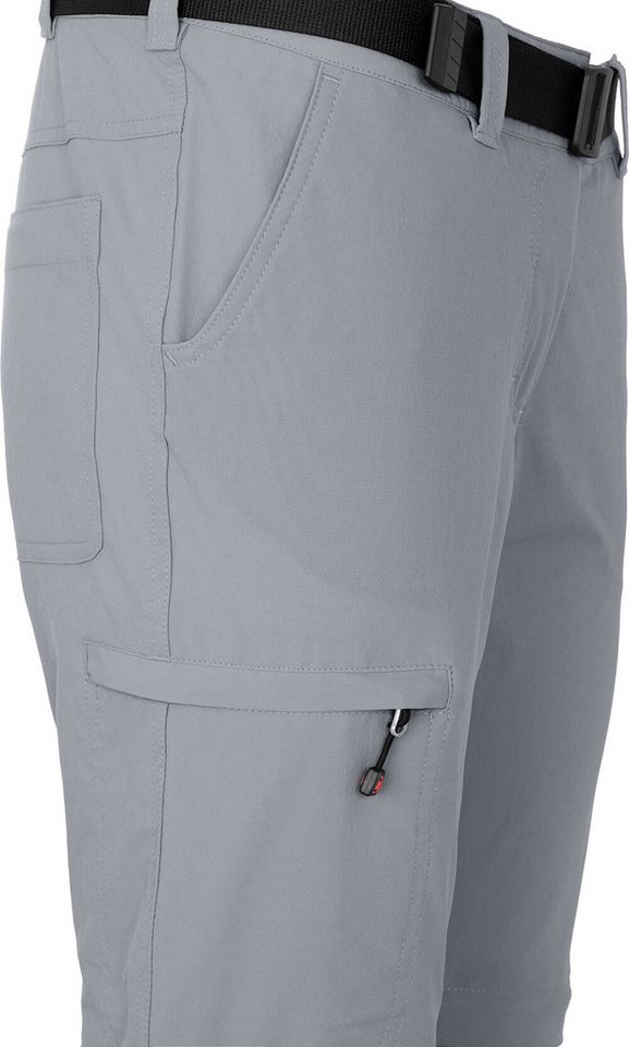 Bergson Outdoorhose BENNETT Zipp-Off (slim) Damen Wanderhose, vielseitig, pflegeleicht, Langgrößen, hellgrau Bild 2