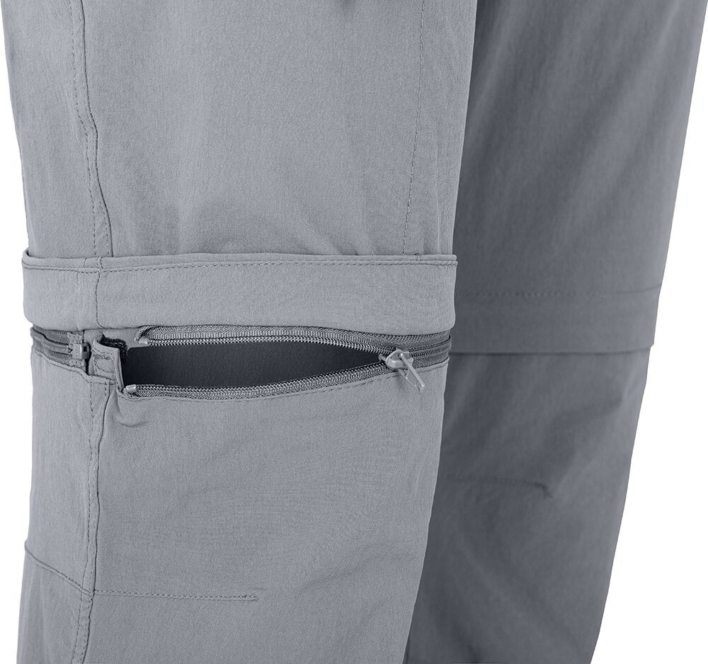 Bergson Outdoorhose BENNETT Zipp-Off (slim) Damen Wanderhose, vielseitig, pflegeleicht, Langgrößen, hellgrau Bild 4