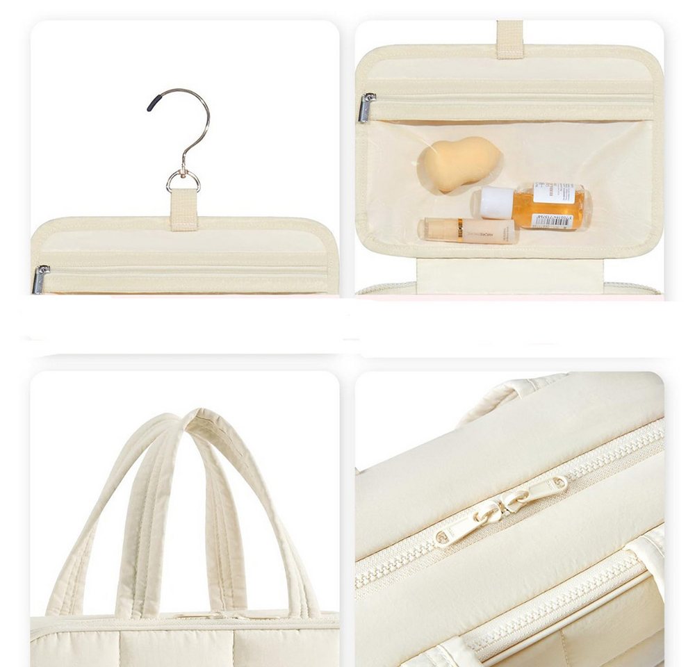 Coonoor Kosmetiktasche Groß Kulturbeutel zum Aufhängen, Kulturtasche für Damen, Damen Reise Schmuck Organizer, Puffy Makeup Cosmetic Bag Organizer Bild 2