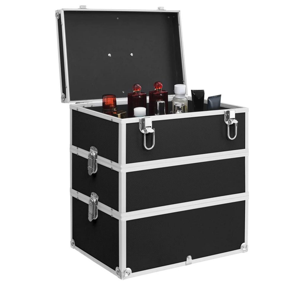 vidaXL Kosmetikkoffer Kosmetikkoffer 37x24x40 cm Schwarz Aluminium (1-tlg) Bild 2