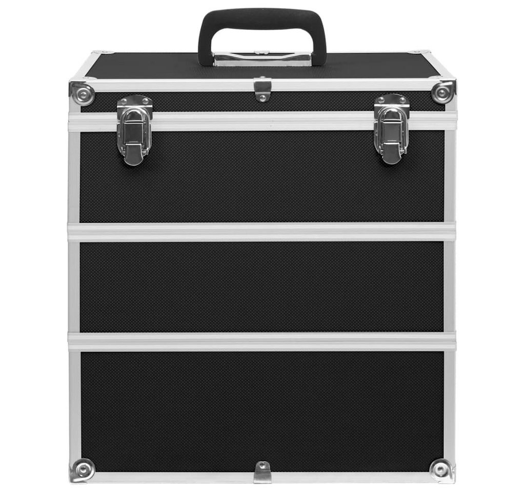 vidaXL Kosmetikkoffer Kosmetikkoffer 37x24x40 cm Schwarz Aluminium (1-tlg) Bild 3