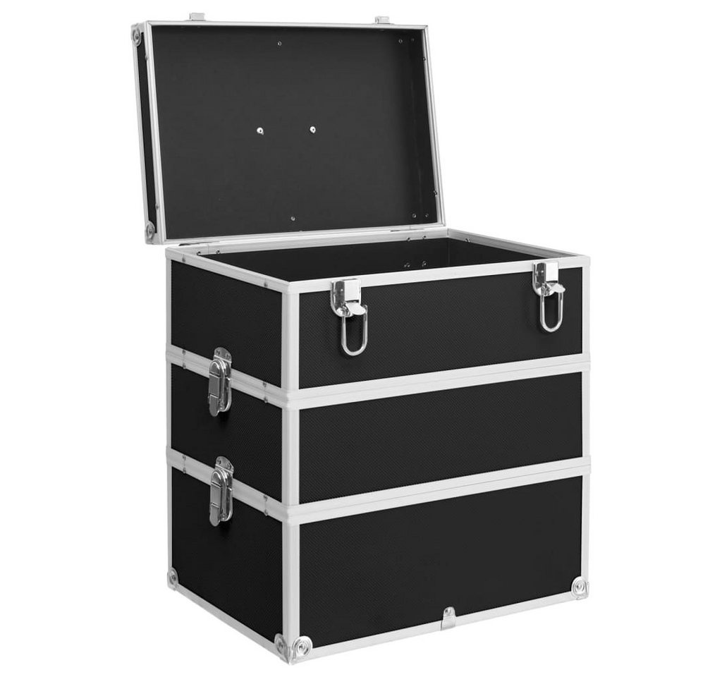 vidaXL Kosmetikkoffer Kosmetikkoffer 37x24x40 cm Schwarz Aluminium (1-tlg) Bild 5