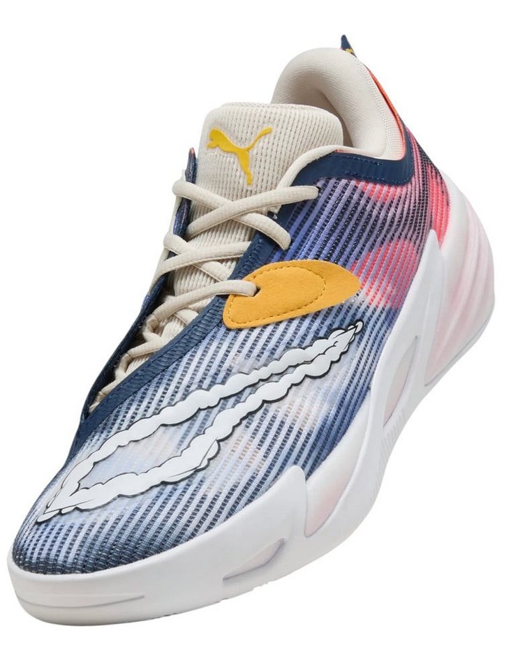 PUMA Hallen-Indoorschuhe All-Pro Nitro™ 2 Hooptopia (Basketball) blau/bunt Badmintonschuh Bild 3