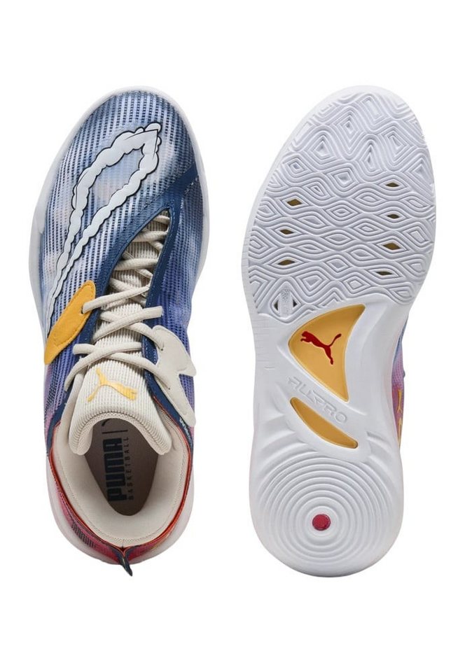 PUMA Hallen-Indoorschuhe All-Pro Nitro™ 2 Hooptopia (Basketball) blau/bunt Badmintonschuh Bild 5