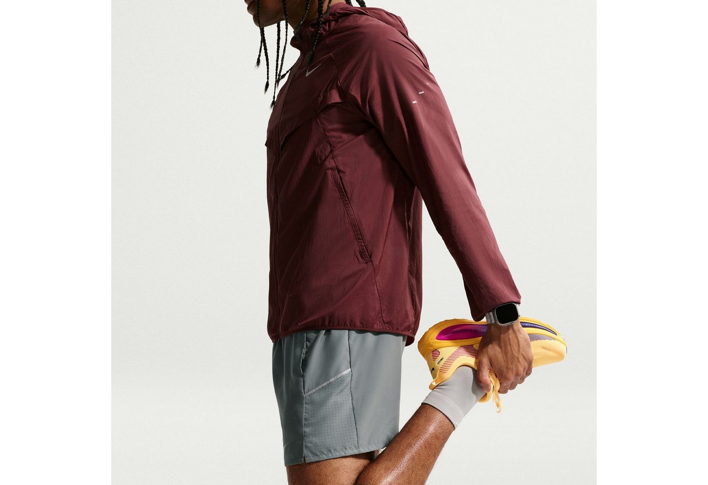 Nike Laufhose M NK DF MILER 5BF SHORT SMOKE GREY/SMOKE GREY/REFLECTI