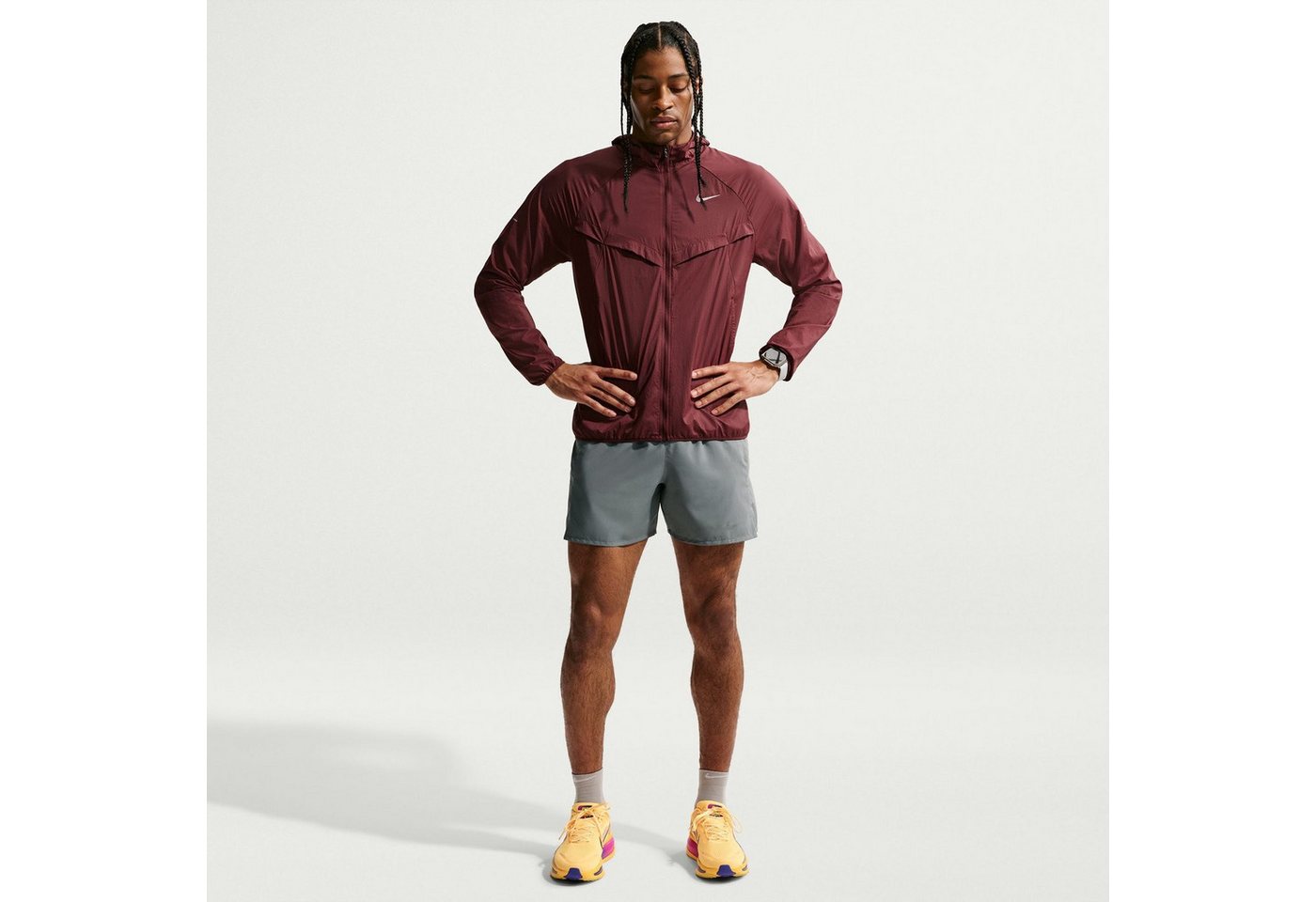 Nike Laufhose M NK DF MILER 5BF SHORT SMOKE GREY/SMOKE GREY/REFLECTI Bild 4