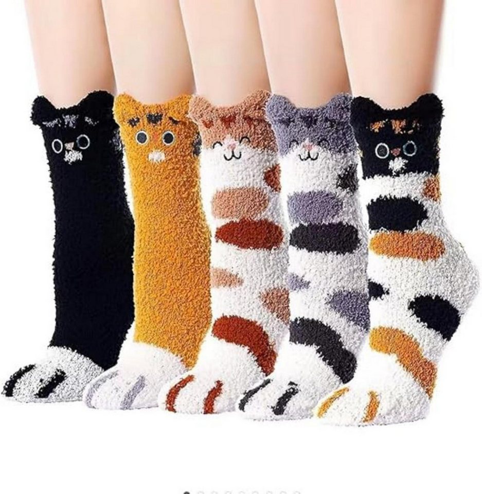 Coonoor Thermosocken 5 Paar Kuschelsocken Damen Flauschige Socken Weihnachtssocken (5-Paar) Bild 5