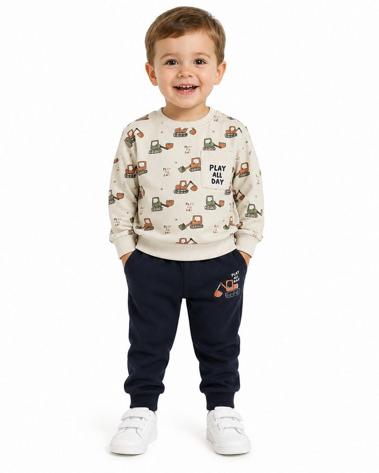 Fashion Boy Sweatanzug Jungen 2-teiliges Set mit Sweatshirt & Jogginghose JF1108a (Set, Sweatshirt & Jogginghose)