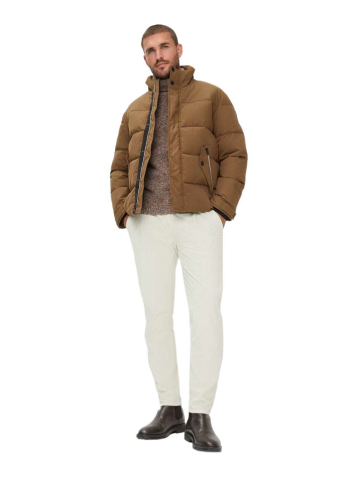 Brax Outdoorjacke braun,Outdoor,Baumwolle,Unifarben,Stehkragen,Lang,Regular Fit Bild 5