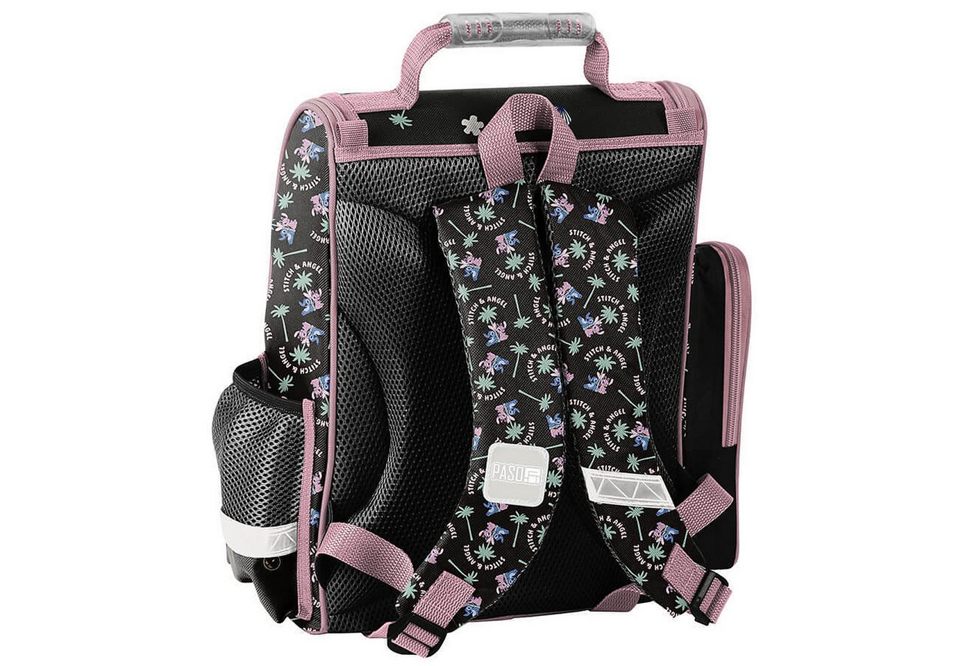 PASO Schulrucksack Mega-Set Lilo&Stitch (Schulset, 3-tlg), Kinder Schulranzen Rucksack + Turnbeutel + Federmäppchen