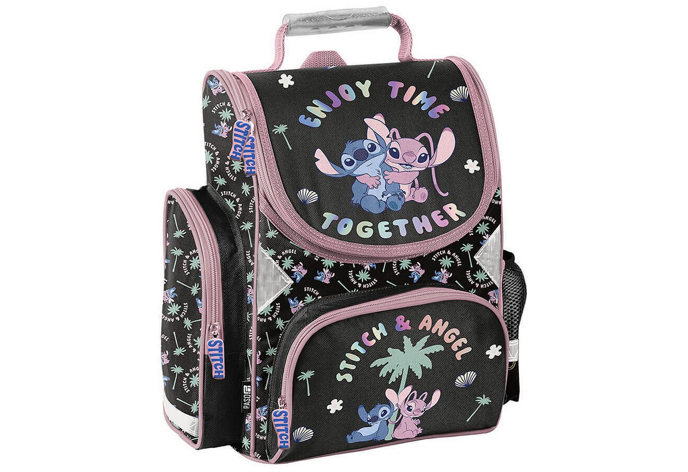 PASO Schulrucksack Mega-Set Lilo&Stitch (Schulset, 3-tlg), Kinder Schulranzen Rucksack + Turnbeutel + Federmäppchen Bild 4