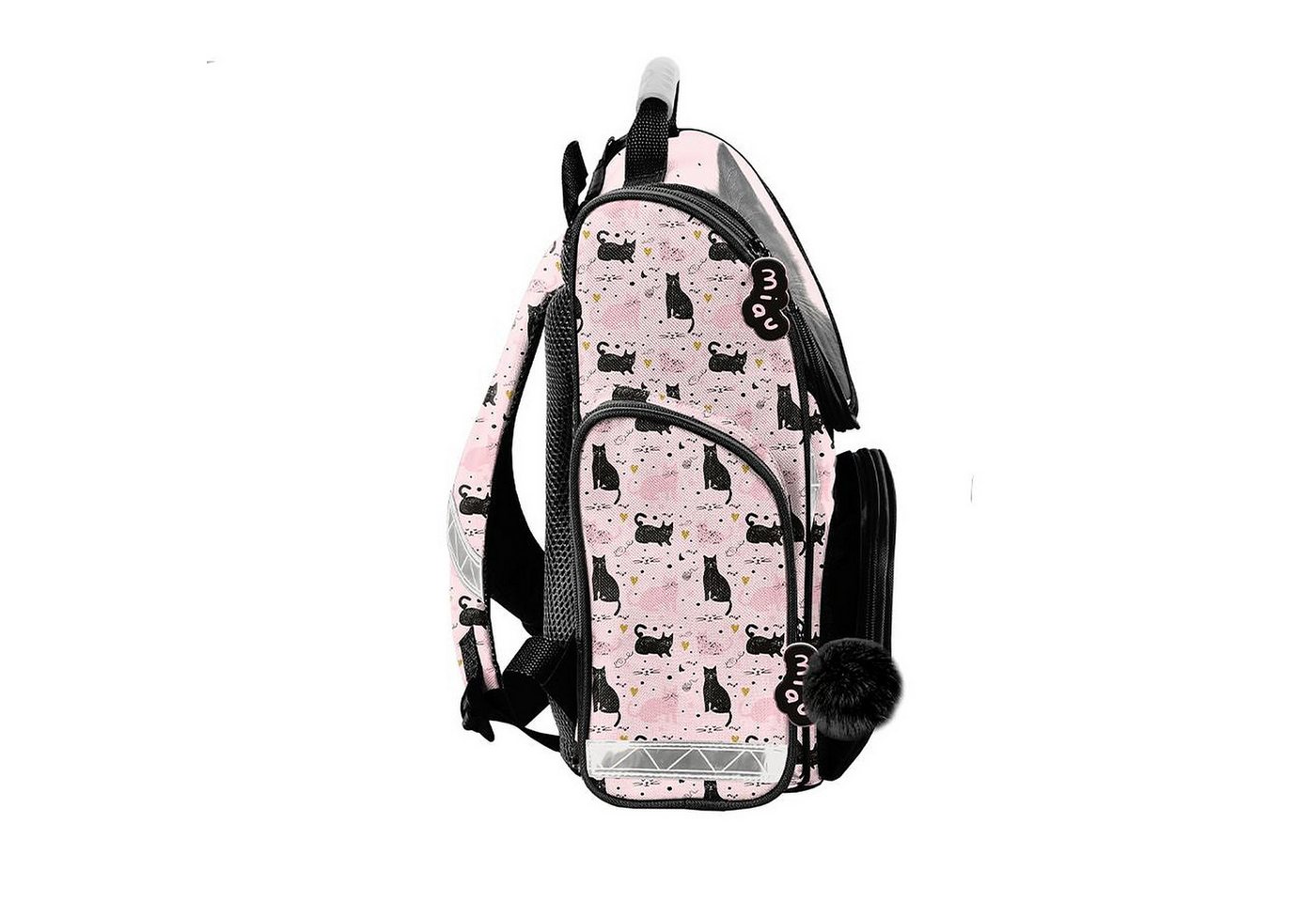 PASO Schulrucksack Mega-Set Kätzchen Princess Schulset 6-tlg. (Rucksack + Turnbeutel + Federmäppchen + Lunchbox + Trinkflasche + Sporttasche, 6-tlg) Bild 5