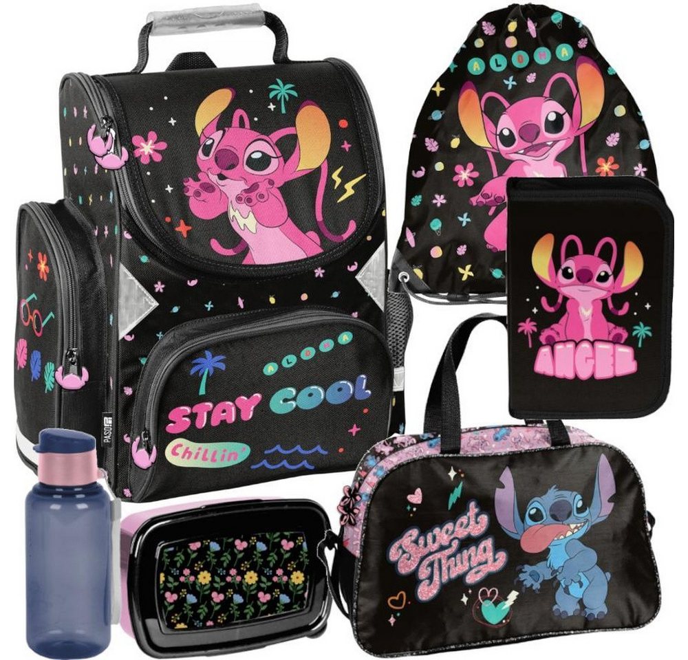 PASO Schulrucksack Mega Schulset XL 6-tlg.- Lilo & Stitch Disney (Schulranzen-Set, 6-tlg) Bild 3