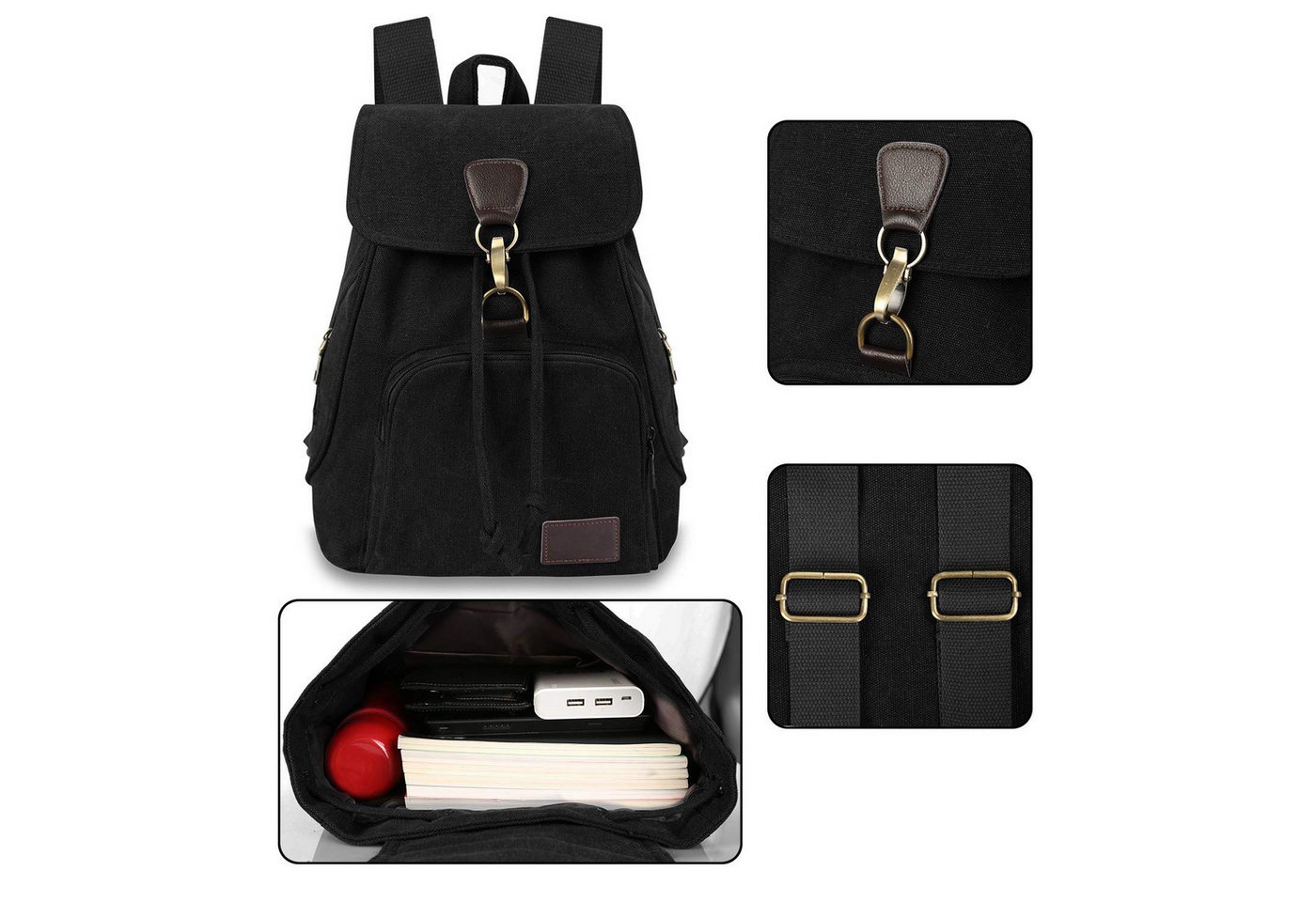 Coonoor Cityrucksack Rucksack Damen Herren, Schulrucksack Jungen Teenager, für Arbeit Schule Reise, Casual Daypack Bild 4
