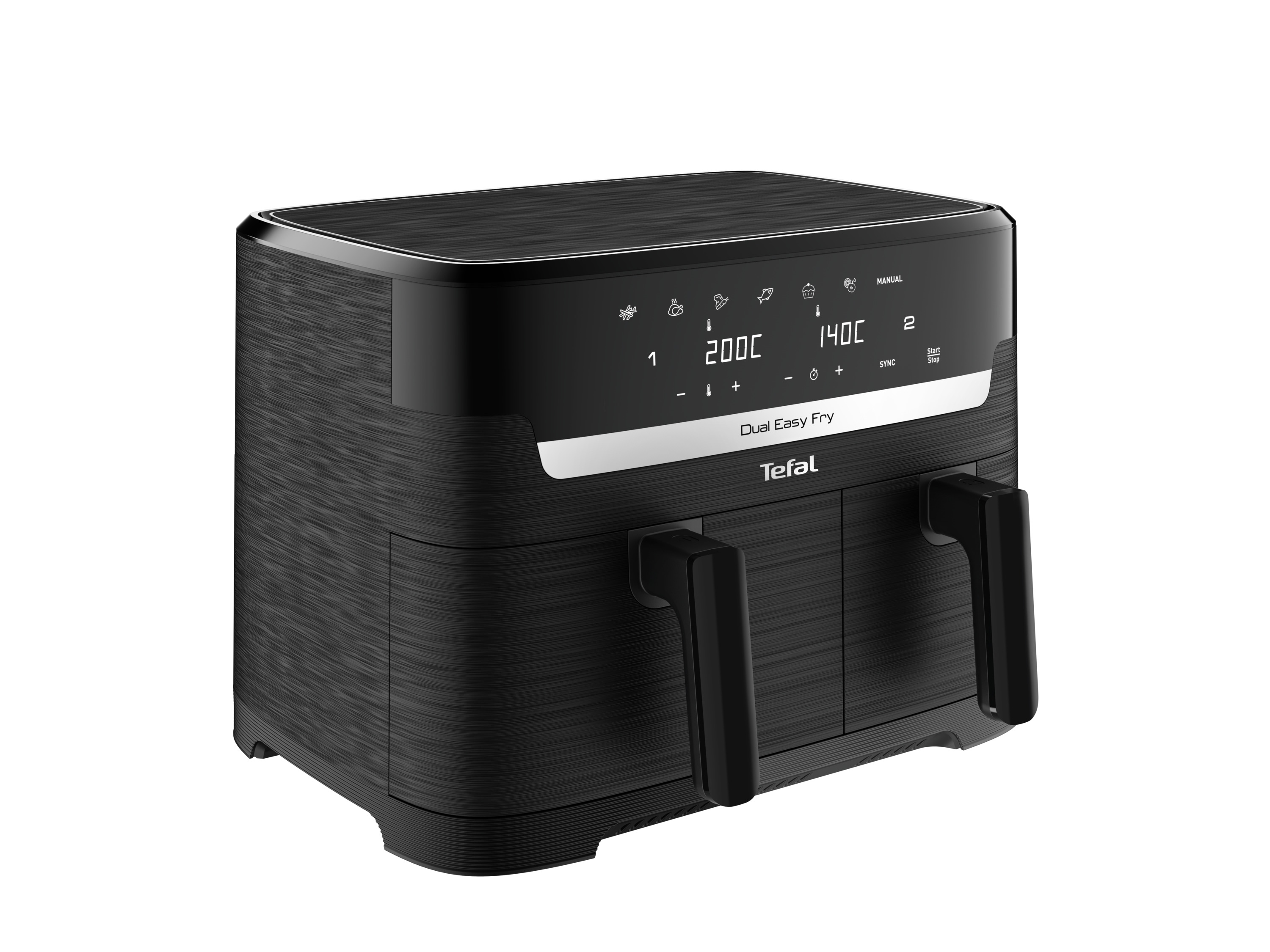 TEFAL Doppelzonen-Heißluftfritteuse »Dual Easy Fry Essential EY901N», 1x 5,2 l und 1 x 3,1 l Bild 2