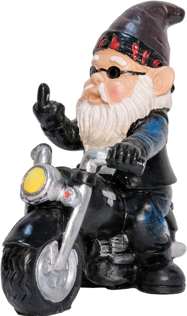 Motorradzwerg Gartenzwerg Statue 13,3 Cm X 13 Cm Gartenzwerg Statue Wasserdichte Sonnencreme Gartenverzierung Gartenzwerg Terrassendekoration Balkondekoration