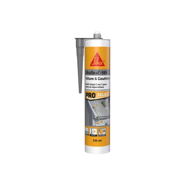 Seal-189 Butyl-Dach- & Rinnenspachtel - Grau - 310ml - Sika