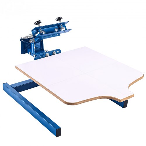 VEVOR Siebdruckmaschine 1-Farbe 1-Stationen-Siebdruckpresse 540x450 mm, Einstellbare Spannung Pulverbeschichteter Kohlenstoffstahl für T-Shirt-Bedruckung Heim-& Gewerbegebrauch