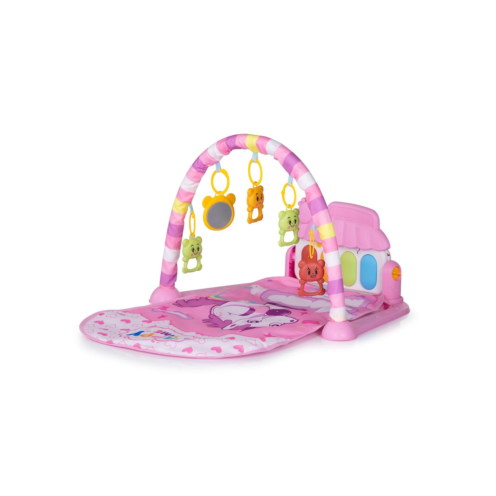 Chipolino Spielbogen Klavierkonzert, Krabbeldecke, Melodien, Hängespielzeuge rosa