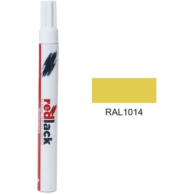 Ausbesserungslack mit Filzstift Elfenbein ral 1014 Seidenmatt Mehrflächen Redlack