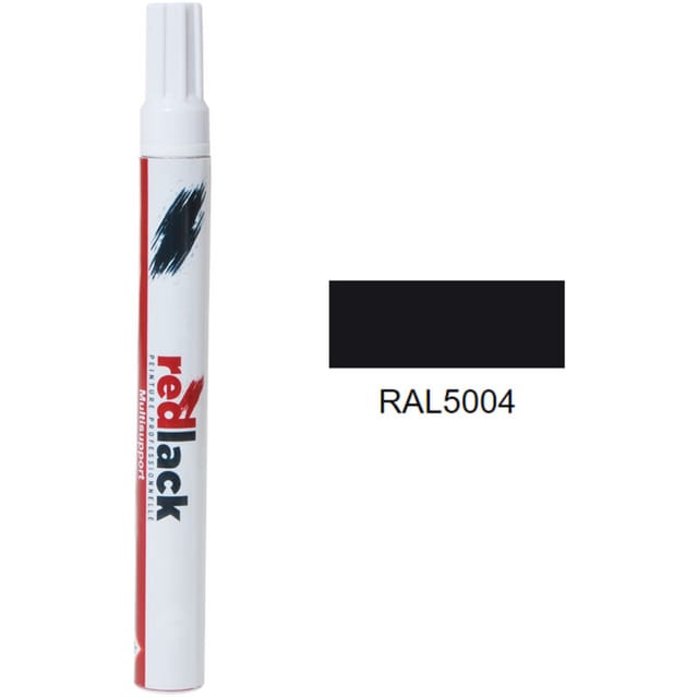 Retuschierstift 8 ml – RAL 5004 - Seidenmatt - Schwarzblau - für verschiedene Oberflächen - Redlack