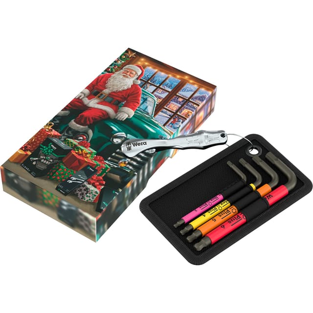Wera Tool-Card Hex-Plus Christmas 2026 Winkelschlüssel Set mit Flaschenöffner 6-tlg.