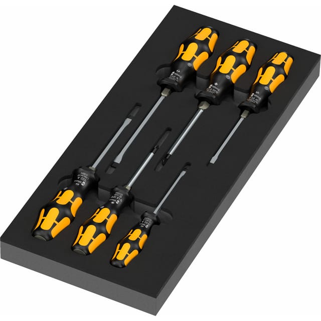 Wera 97113 Schaumstoffeinlage Kraftform Schraubmeißel Serie 900 Set 2 mit Werkzeug 7-tlg.