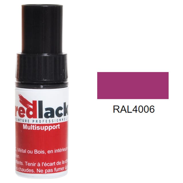 Redlack - Lackstiftflasche für Verkehrspurpur ral 4006 Seidenmatt Mehrflächen