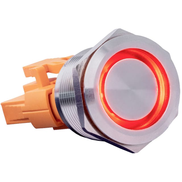 Button22C-02 Schalter 240 v 15 a rastend Rot (ø x l) 24.8 mm x 34.50 mm IP67, IK10 1 St. - Joy-it