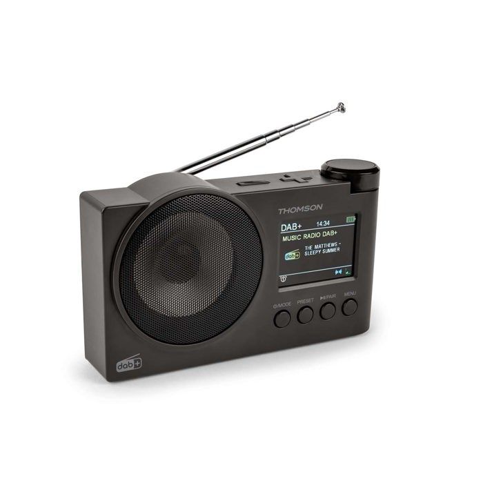 Thomson Radio Dab+ Mit Bluetooth-lautsprecher, Doppelwecker, Usb-c, Aux 3,5 Mm