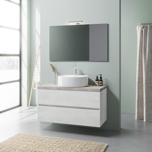 Kiamami Valentina - Möbelset Für Das Badezimmer 100Cm x 46 Cm, 4-Teilig Elba