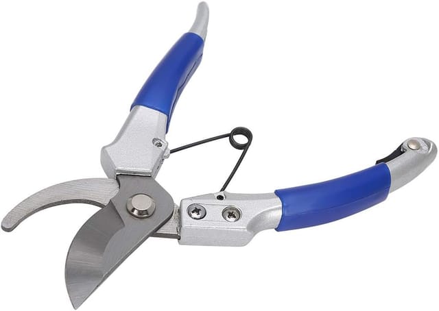 Professionelle, geschmiedete Gartenschere, Gartenschere mit gerader Klinge aus Stahl und Titan, Bypass-Schnitt, ergonomische Griffe, für Blumengärten