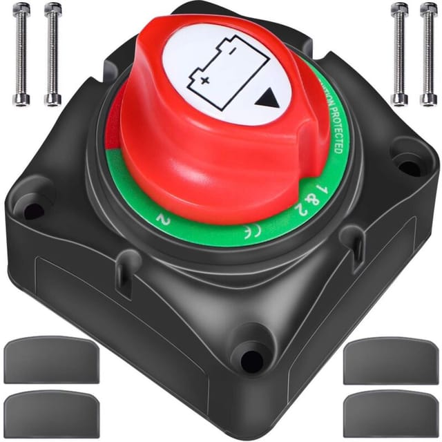 1-2-Both-Off-Batterie-Trennschalter 12-60 V Kill-Schalter für Auto, Wohnmobil, Boot, LKW