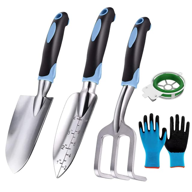 Garten-Set, ein Set aus 5 sehr robusten und einfach zu bedienenden Gartengeräten