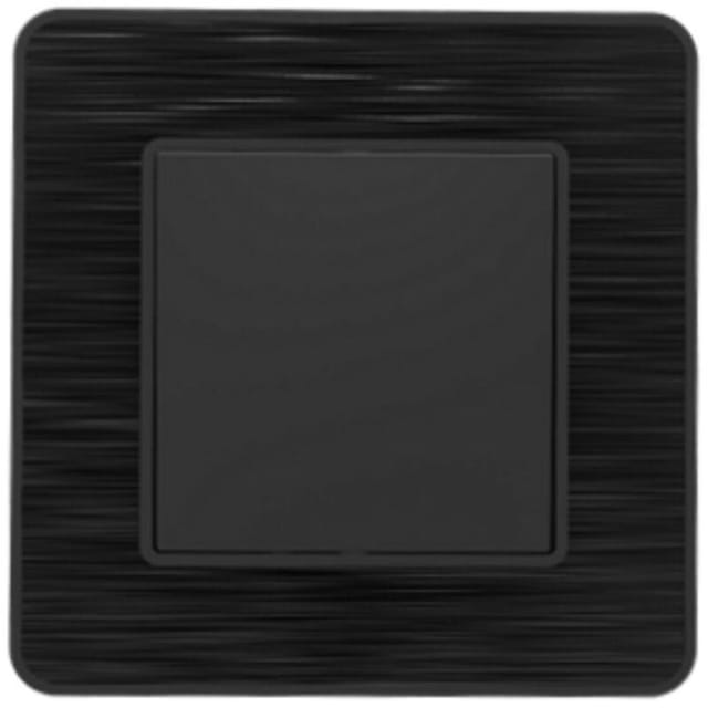 Zenitech - Einbauschalter 10A Modell kouro Metall schwarz gebürstet