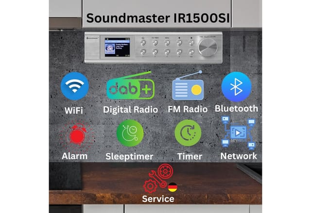 IR1500SI Internet Unterbauradio Internet, dab+, ukw Bluetooth®, wlan, Internetradio Fre - Soundmaster